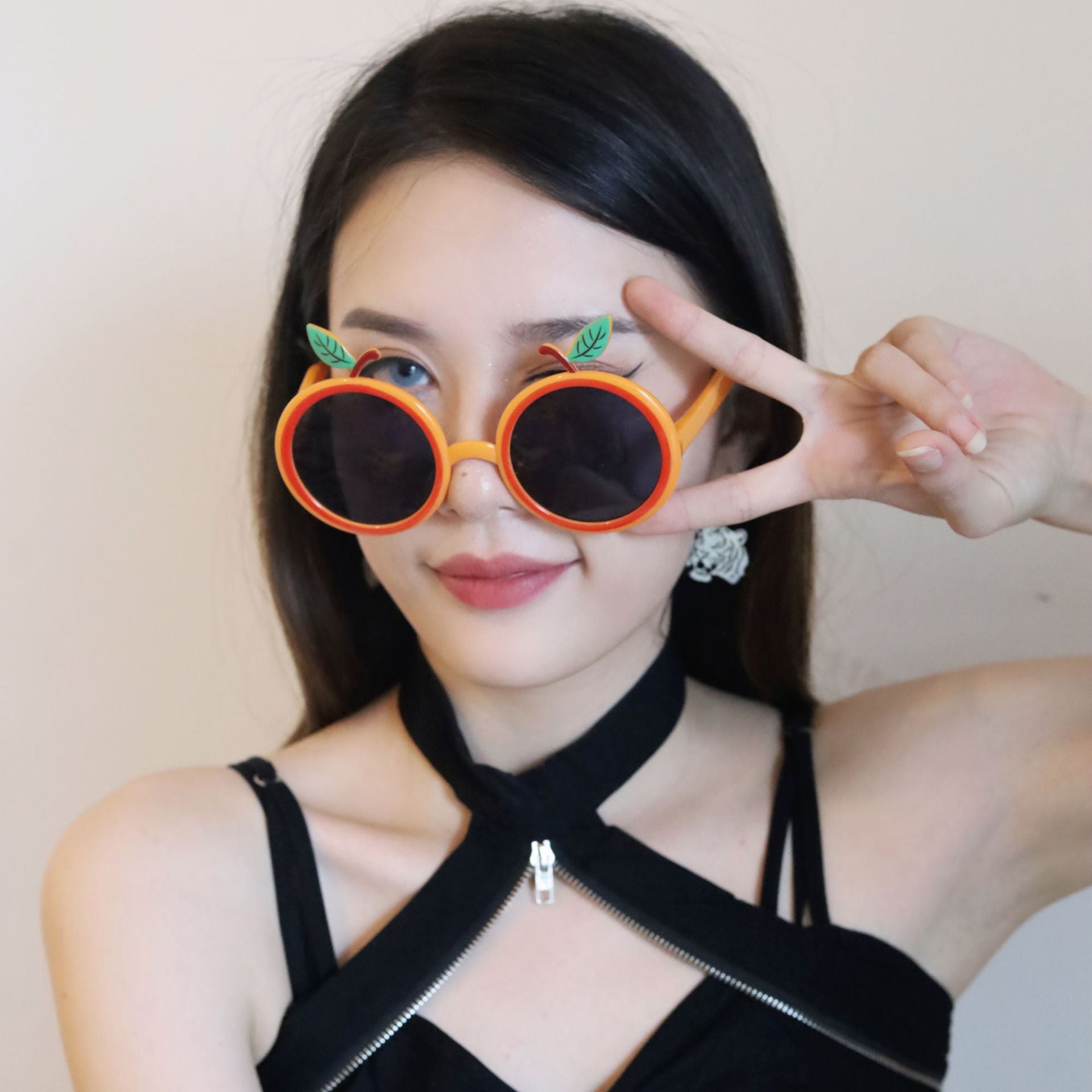 Wholesale ABS Birthday Party Orange Glasses